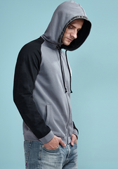 Contrast Color Cotton Hoody
