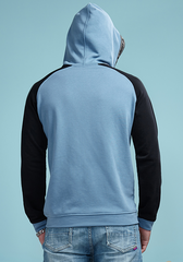 Contrast Color Cotton Hoody