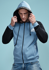 Contrast Color Cotton Hoody